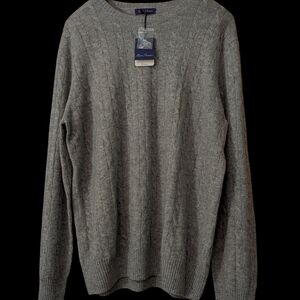 Alan Flusser Light Gray Crewneck Sweater